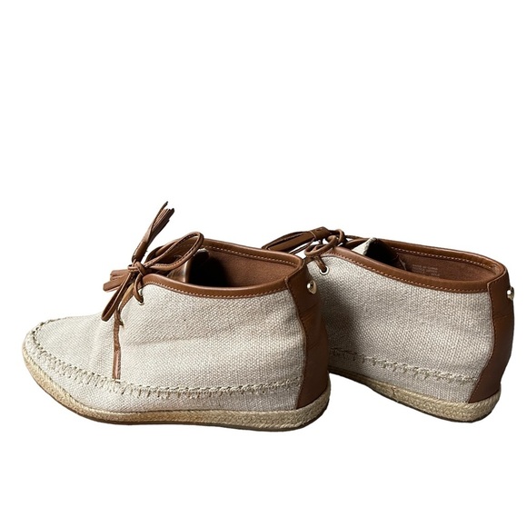 Michael Kors Kendrick Brown Leather Lace‎ Up Wedge Moccasin Style Bootie Size:10 - Picture 12 of 13